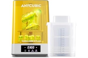 ANYCUBIC 3D Printer Wash and Cure 3 Plus, Larger 2 in 1 Wash Cure Machine for ANYCUBIC Photon Mono 6Ks Mars with Gooseneck Lights, IPA-Saving & Efficient Curing, Washing Size 8.97” x 5.04” x 10.24”