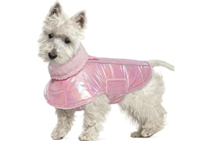 Hjumarayan Płaszcz dla psa, wodoodporna kurtka dla psa, odblaskowy płaszcz dla psa, kurtka zimowa dla psa, ciepły płaszcz dla psa, zimowy płaszcz dla psa, wodoodporny, dla małych, średnich psów