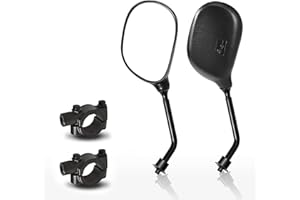 Trkimal Uniwersalne regulowane lusterko boczne ATV do motocykla, 360 stopni, uchwyt na kierownicę 7/8", do motocykli, skuterów, quadów