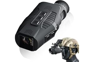 WDOIT Gafas de visión nocturna, monocular de visión nocturna digital 1080p para oscuridad, monoculares infrarrojos de viaje ahorran fotos y videos, monocular de imágenes térmicas para caza, camping, viajes