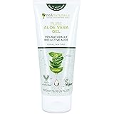 Pranaturals aloe vera gel 200 ml, gel lenitivo & idratante nutriente, idrata danneggiato pelle, assorbe facilmente non grassa