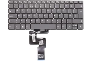 AJPARTS UK New Laptop Keyboard Replacement For Lenovo IdeaPad 320S-14IKB, 320-14IAP, 120S-14IAP, 320-14AST Type 80XU UK Layout English Keyboard Non Backlit QWERTY Grey-Black No Frame