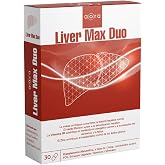 AORA LIVERMAX DUO - Liver Detox 30 Capsules | Non-Alcoholic Fatty Liver | Milk Thistle, Probiotic, Prebiotic, Zinc, Vitamin B