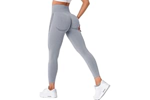 TAYOEA Leggings Deportivos de Compresión para Mujer Yoga Largo Slim Fit Fitness Gym Pantalones Opaco Scrunch Butt Yoga Pantalones Seamless Push Up Cintura Alta Entrenamiento Fitness Jogging