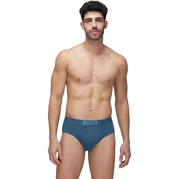 Buy Zoiro Men's Bamboo Modal Solid Skinny Fit Brief |Black Pack of