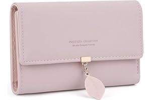 ANYWN Portmonetka damska średniej wielkości, elegancki damski portfel z wieloma przegródkami, B-różowy, normalny, Elegancki