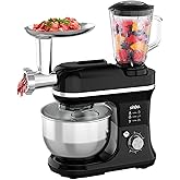 Sinbo SMX-2772 1200 W 3in1 Mutfak Şefi, 5 L Paslanmaz &Ccedil;elik Hazneli Hamur Yoğurma Makinesi, Kıyma Aparatı ve S&uuml;rahi Blender