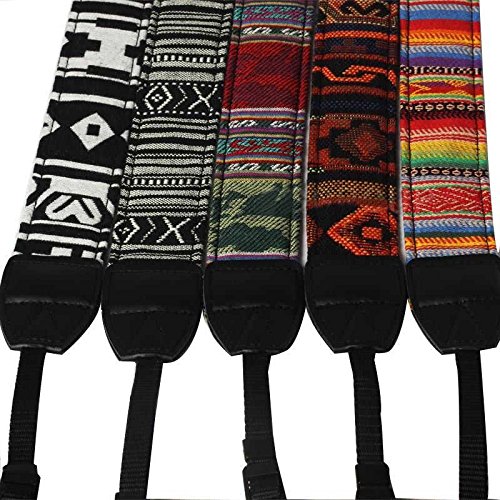 Sangles pour Appareils Photo Camera cou Bandouli  re pour Nikon Canon Panasonic Sony DSLR  Couleurs au Hasard 