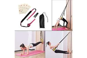 MANCO LUELLA Original Multi-purpose Waist Exercise Band - Waist Back Bend Assist Trainer Flexibility & Yoga Stretching Leg Stretcher Strap w/Door Anchor for Dance Gymnastics Training Fitness Workout Pilates Ballet