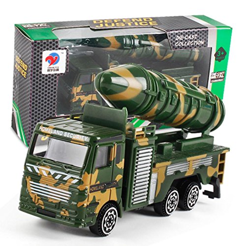 Alloy Engineering Car Model Toy Car, GreatestPAK Mining Military Fighter Truck Educational Learning Gift Children's Birthday (Rocket Truck)