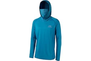 Bassdash UPF 50+ Men’s Long Sleeve Fishing Shirt with Mask UV Neck Gaiter Hoodie