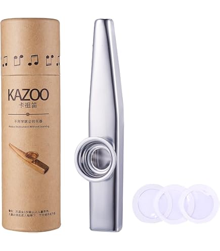 Sweet Lime Professionelles Holzkazoo von The Kazoo Guru (mit 4 zusätzlichen Membranen) Das einzige Kazoo hergestellt in Indien. Einfach zu spielen, bester Sound. (Regular