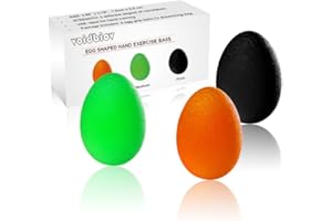 voidbiov Palline Antistress a Forma di Uovo con borsina per Esercizio Mani, mantengono Dita, avanbracci e Mani in Salute, aiutano ad alleviare Lo Stress e rafforzare la Presa - Confezione da 3