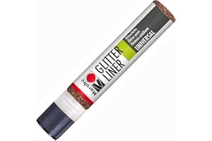 Marabu – Plantilla para Estarcido Maletero 25 ml-Glitter Expresso, Pintor Marcador Pluma, Expresso con Purpurina, 2,2 x 12,6 x 2,2 cm