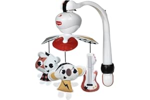 Tiny Love Take A Long Mobile, 3 in 1 Giostrina Culla Neonato Musicale Portatile, 0+ Mesi, Gioco Passeggino Neonato, 3 Attacchi Universali, 30 Minuti Musica, Collezione Tiny Rockers