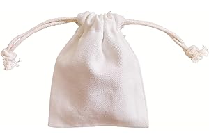 ZEN&TAO NUTFORD Premium Quality 10Oz Canvas Drawstring Pouch Purse for Multipurpose Storage, Blank No Pattern Suitable for DIY (Small-One-Pack)