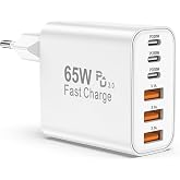 BSTOEM Fast Charging USB C Charger 65W 6 Ports Fast, Multiple 25W (MAX) | Quick Plug Adapter, Type C Mobile for iPhone 17 16
