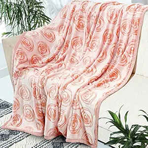 VAS COLLECTIONS All Season Flannel 300 GSM Comfy Soft Warm Blankets for Baby Girls and Boys/ Baby Wrapper/ Swaddle Blanket for 0 - 5 Years Kids Pink