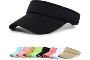 Wioklwe Sun Visor Cap - Women Ponytail Baseball Cap Adjustable Sport Outdoor Plain Visor Cap Golf Tennis Hats for Women Men