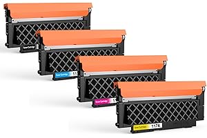 Skydo 117A Toner Cartridges Compatible for HP 117A Toner W2070A W2071A W2072A W2073A for HP Color Laser MFP 178nw 179fnw 150nw 150a 178nwg 179fwg Printer (Black, Cyan, Magenta, Yellow)