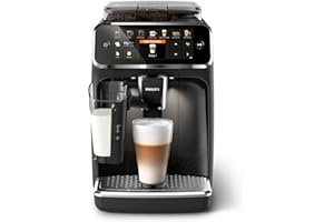 Philips Série 5400 Machine Expresso - Café à Grain - LatteGo Mousseur à Lait, 12 Spécialités de Café, Affichage Intuitif, 4 Profils Utilisateur, Noir (EP5441/50)