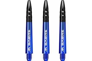 Mission Darts Säbelschäfte | Robuste Polycarbonat-Schäfte mit schwarzer Aluminium-Oberseite | mehrere Packungsgrößen | 7 Farben | Tweenie
