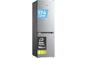 Produktabbildung: Comfee 174L Kühl-Gefrierkombination,EEK D, 38dB, Low Frost, 180° flipregal | 150cm Höhe, 115L Kühlteil+59L 4 S