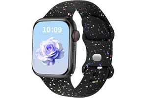 Msksjer Pasek Sportowy Kompatybilny z Apple Watch 41 mm 40 mm 38 mm 45 mm 44 mm 42 mm 49 mm Ultra dla Mężczyzn, Ekologiczny, Miękki Silikonowy Pasek do iWatch Series 9 SE 8 7 6 5 4 3 2 1