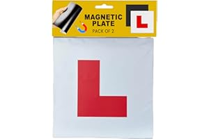 Stick Well Extra Strong 2 Pack L Plates Magnetic For Car, Extra Thick Learner Plates Magnetic, No Melting No Blow Off Easy To Move Without Scratching Painting Off
