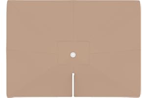 paramondo Telo di Ricambio per Ombrellone da Giardino Parapenda 4 x 3 m Rettangolare, incl. Air Vent, Lavabile, Crema