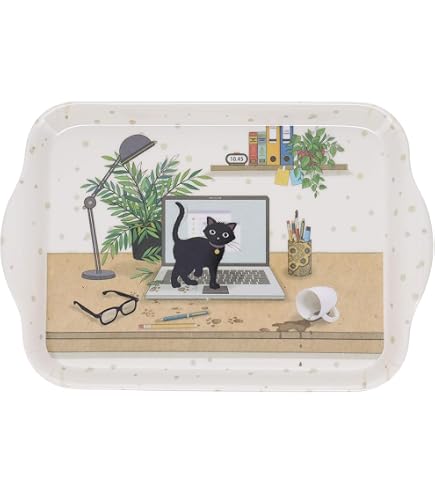 Mini Plateau Mélamine Motif Lièvre – Dimensions 14x21 Cm – Idéal Pour Apéritif, Petit Déjeuner, Décoration