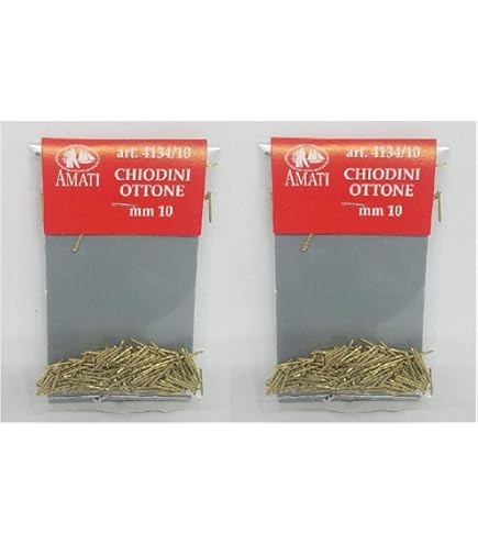 200 Chiodini In Ottone Amati 12mm - Per Falegnameria, Fai-da-Te E Restauro - Foto 4