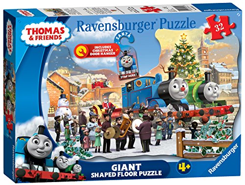 Preisvergleich Produktbild Ravensburger Thomas und Freunde, Weihnachtspuzzle mit Türanhänger, 32 Teile