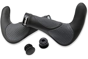 P4B | Mango de Rosca: con cojín de Gel para una Mayor absorción de Impactos y Paseos sin Fatiga, 138 mm/138 mm, Mango de Rosca de Gel de 3 componentes, Mangos de Bicicleta Velo con Extremos Bar