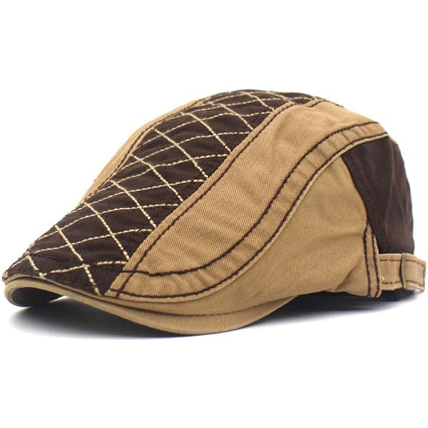 Boina Vintage Para Hombre Con Pin De Calavera - Color Caqui Oscuro - Ajustable 54-62cm - 100% Algodón Transpirable