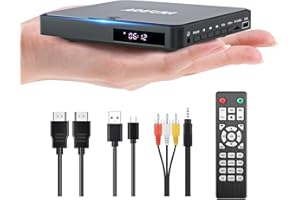 Mini DVD Player ARAFUNA, HDMI Small DVD Player for TV with All Region Free, Compact Small DVD CD/Disc Players with AV Output USB Input Remote Control and AV Cable