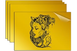 LUPATDY Plaque Acrylique pour Gravure Laser Feuille Plastique ABS Plastique à Graver Bicouche 30x20cm 1,3mm Plaque Plexi Couleur 4 Feuilles Plaque a Graver pour Personnalisé Artisanale (Noir sur Miroir Doré)