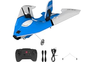 Ushining RC Flugzeug Kinder, 2,4 GHz Ferngesteuertes Flugzeug mit Integriertem Gyroskop Leichtes Langlebiges Material Für Anfänger Kinder Und Erwachsene, Flugzeug Spielzeug Mit USB-Aufladung, 993 Blau