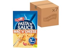 Batchelors Pasta 'n' Sauce Mac 'N' Cheese Pasta Ready Meal, 99 g Packet (Pack of 7)