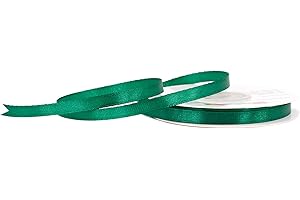 Creativery Rouleau de ruban en satin 6 mm 25 m Vert foncé 587