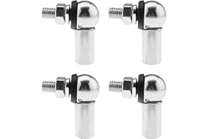 OTOTEC Lot de 4 joints à rotule de liaison angulaire, avec clip à ressort et joint anti-poussière CS DIN 71802 - M6 (LH)