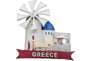 MUYU MAGNET 3D Windmühlen-Form Griechenland Souvenir Kühlschrankmagnet, Haus & Küche Dekoration Magnetaufkleber Santorini Griechenland Kühlschrank Magnet Reise Souvenir Geschenk