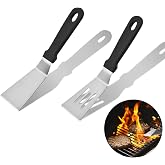Quixotical 2 Pieces Stainless Steel Spatulas, Griddle Spatula Set for Grill, BBQ, Cooking and Flat Surface Grill