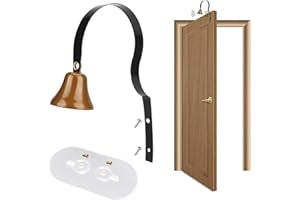 KOXXUD Ladenbesitzer Glocke, Retro Wandmontierte Metall Warnung Türglocke mit 1 Starke Schraubenaufkleber, Ladenglocke Türklingel für Heimtextilien Geschäfte Restaurants Bars Hotels (Schwarz)