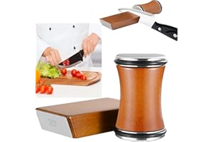 YOLEMIKO Rolling Knife Sharpener Kit - Roller Knife Sharpening Made Easy - Kitchen Knife Sharpener Tool for Kitchen Knives for Steel of Any Hardness - 15/20° Magnetic Angle Base