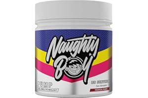 NAUGHTY BOY NaughtyBoy Pump Pre-Workout - 400g, Tropical Punch, Stimulant Free, Cell SWELL Technology, Pump, Focus, Performance & Hydration