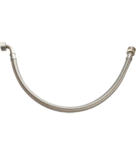 Pantserslang 3/4 ÜM x 3/4 AG, drinkwatertoelating, DN13, roestvrij staal, lengte 150 cm, Made in Germany
