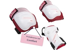HUDORA Protektoren-Set Comfort - Set aus Handschützer, Knieschützer & Ellenbogenschützer - Schoner für Kinder und Erwachsene - geeignet zum Inliner, Rollschuh und Skateboard fahren