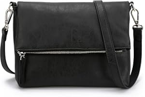 Gladdon Umhängetasche damen,Schultertasche mit Reißverschluss, Crossbody Tasche, Leder Handtasche Klein, Daypack……