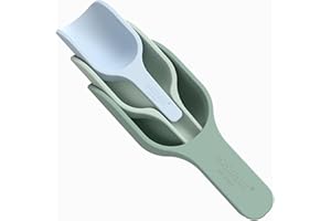 Inspire My Play – 3 x stapelbare Silikonschaufeln – Perfektes Zubehör für Sensory Play Tray – Zubehör für Tuff Tray – Spielzeug für Frühentwicklung – Montessori Lernspielzeug – Grün